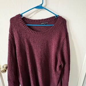 Love Ellie Women's Maroon Crew Neck Sweater